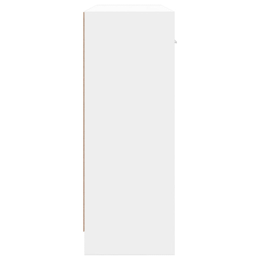 Sideboard White 91x28x75 cm Engineered Wood