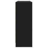 Sideboard Black 91x28x75 cm Engineered Wood - Close-Up Angle