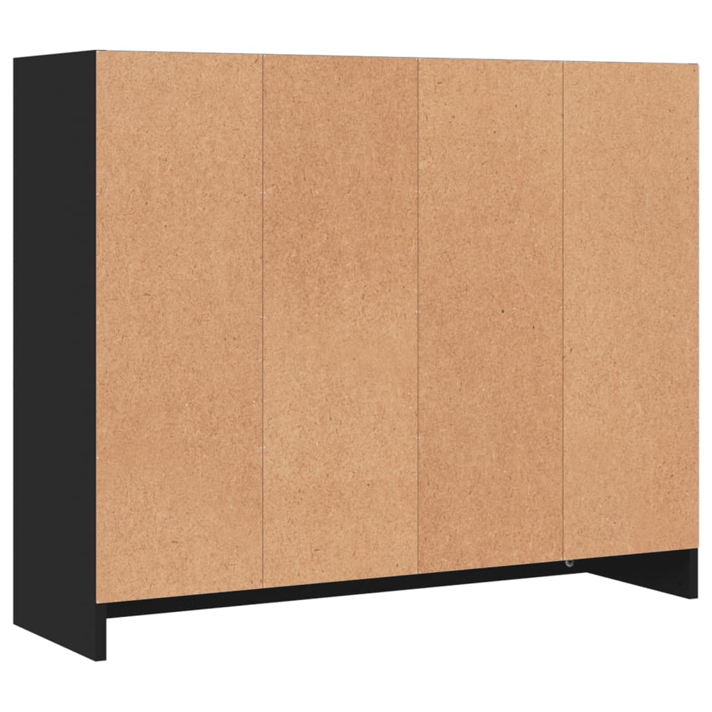 Sideboard Black 91x28x75 cm Engineered Wood