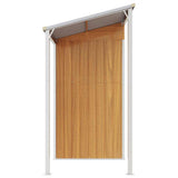 Garden Shed with Extended Roof Light Brown 277x107x181 cm Steel - 45-Degree Angle