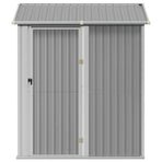 Garden Shed Light Grey 192x152.5x237 cm Galvanised Steel