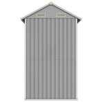 Garden Shed Light Grey 192x152.5x237 cm Galvanised Steel