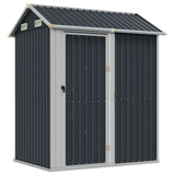 Garden Shed Anthracite 192x152.5x237 cm Galvanised Steel - Front View