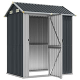 Garden Shed Anthracite 192x152.5x237 cm Galvanised Steel - Side View