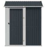 Garden Shed Anthracite 192x152.5x237 cm Galvanised Steel - Top-Down View