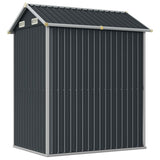 Garden Shed Anthracite 192x152.5x237 cm Galvanised Steel - Rear View
