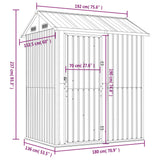 Garden Shed Anthracite 192x152.5x237 cm Galvanised Steel - Extra Image