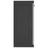 Outdoor Storage Cabinet Grey and Black 65x37x85 cm PP - Close-Up Angle