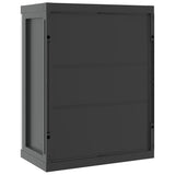 Outdoor Storage Cabinet Grey and Black 65x37x85 cm PP - Low Angle