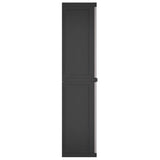 Outdoor Storage Cabinet Grey and Black 65x37x165 cm PP