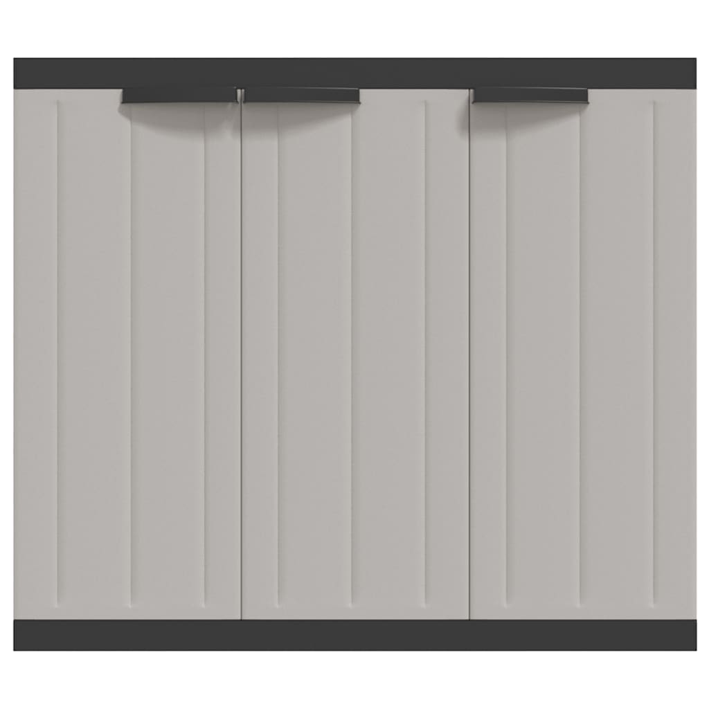 Outdoor Storage Cabinet Grey and Black 97x37x85 cm PP