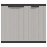 Outdoor Storage Cabinet Grey and Black 97x37x85 cm PP - 45-Degree Angle