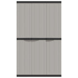 Outdoor Storage Cabinet Grey and Black 97x37x165 cm PP