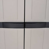 Outdoor Storage Cabinet Grey and Black 97x37x165 cm PP