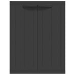 Outdoor Storage Cabinet Black 65x37x85 cm PP