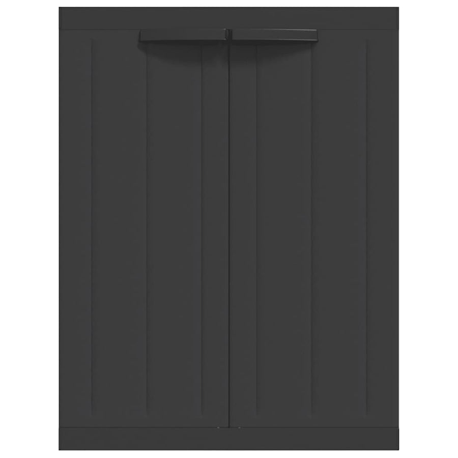 Outdoor Storage Cabinet Black 65x37x85 cm PP