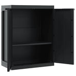 Outdoor Storage Cabinet Black 65x37x85 cm PP