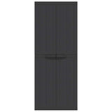 Outdoor Storage Cabinet Black 65x37x165 cm PP