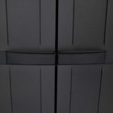 Outdoor Storage Cabinet Black 65x37x165 cm PP - Extra Image