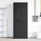 Outdoor Storage Cabinet Black 65x37x165 cm PP - Side View