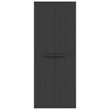 Outdoor Storage Cabinet Black 65x37x165 cm PP