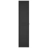 Outdoor Storage Cabinet Black 65x37x165 cm PP
