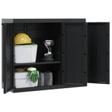 Outdoor Storage Cabinet Black 97x37x85 cm PP - Top-Down View
