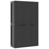 Outdoor Storage Cabinet Black 97x37x165 cm PP