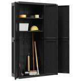 Outdoor Storage Cabinet Black 97x37x165 cm PP - Top-Down View