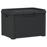 Garden Storage Box Anthracite 125 L PP - Front View