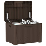 Garden Storage Box Brown 125 L PP - Top-Down View