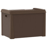 Garden Storage Box Brown 125 L PP - Low Angle