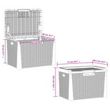 Garden Storage Box Brown 125 L PP - Extra Image