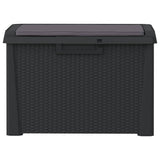 Garden Storage Box with Seat Cushion Anthracite 125 L PP