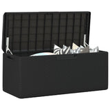 Garden Storage Box with Seat Cushion Anthracite 350 L PP - Top-Down View