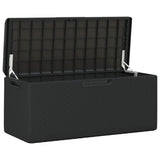 Garden Storage Box with Seat Cushion Anthracite 350 L PP - 45-Degree Angle