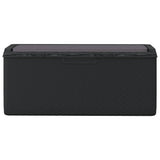 Garden Storage Box with Seat Cushion Anthracite 350 L PP