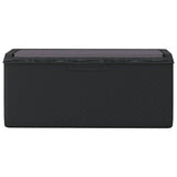 Garden Storage Box with Seat Cushion Anthracite 350 L PP - Rear View