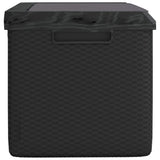 Garden Storage Box with Seat Cushion Anthracite 350 L PP