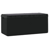 Garden Storage Box with Seat Cushion Anthracite 350 L PP - Low Angle