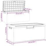 Garden Storage Box with Seat Cushion Anthracite 350 L PP