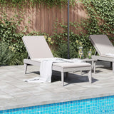 Sun Lounger Grey 186x60x29 cm PP - Side View