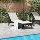 Sun Lounger Anthracite 186x60x29 cm PP - Side View
