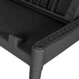 Sun Lounger Anthracite 186x60x29 cm PP - Low Angle