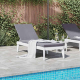 Sun Lounger White 186x60x29 cm PP - Side View