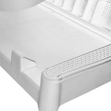 Sun Lounger White 186x60x29 cm PP - Low Angle