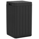 Outdoor Garbage Bin Anthracite 38x38x65 cm PP - Rear View