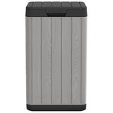 Outdoor Garbage Bin Grey 38x38x65 cm PP - Top-Down View