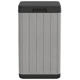Outdoor Garbage Bin Grey 38x38x65 cm PP - 45-Degree Angle