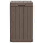 Outdoor Garbage Bin Brown 38x38x65 cm PP